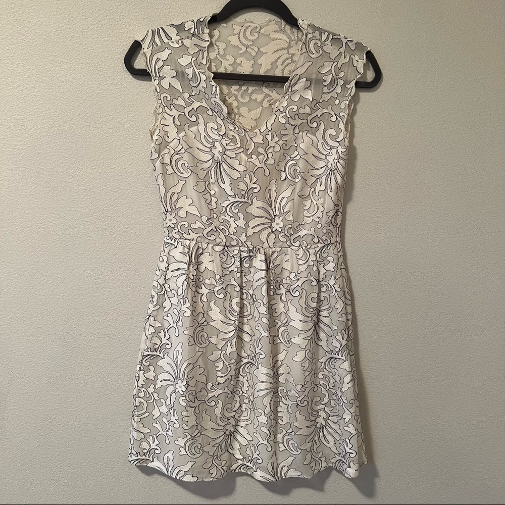 Dolce Vita Silk White Floral Flower Dress XS - Picture 1 of 10